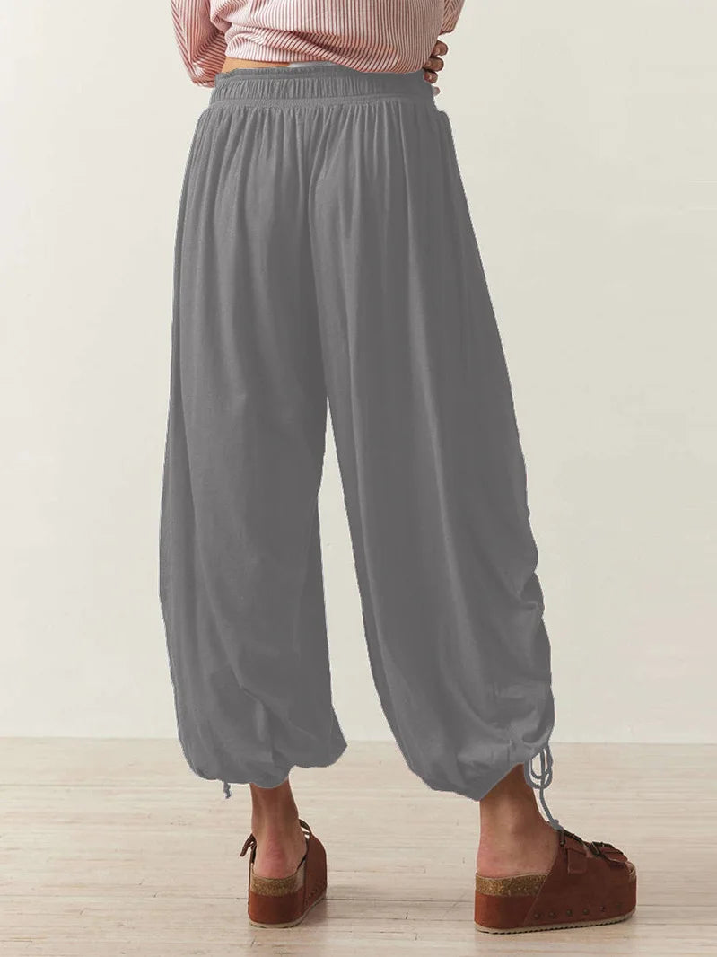 2026 New Drawstring Lantern Pants Women's Casual High Waist Loose Trousers Spring Summer Fashion Streetwear Female Joggers Pants
