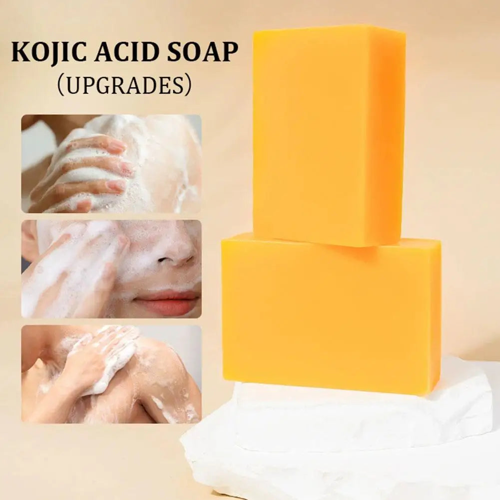 Pure Kojic Acid & Turmeric Soap Bar 100g,Skin Brightening Bar for Face & Body, Helps Improve Uneven Skin Tone, Dark Spots & Acne