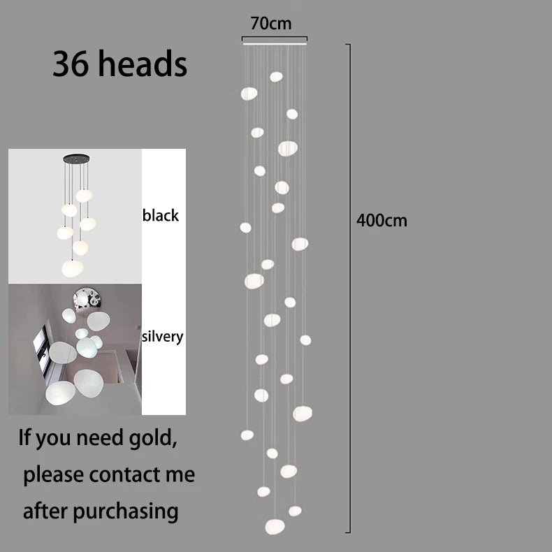 Modern home decor led lights pendant light lamps forstaircase Chandeliers for living room hanging light indoor lighting