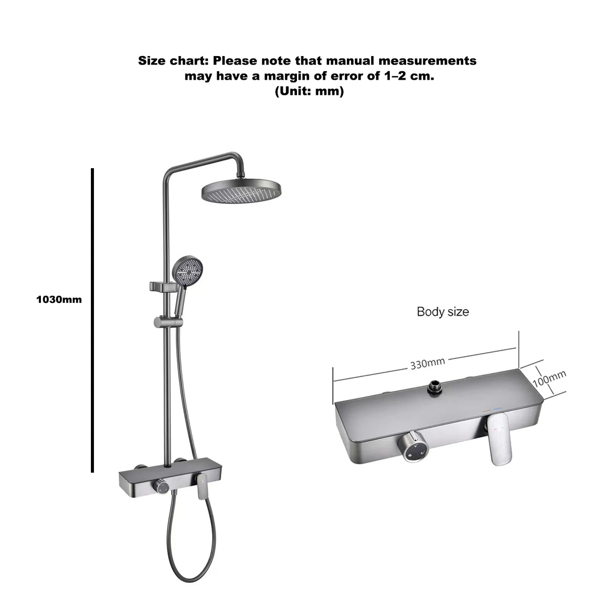 Gray Bathroom Shower Set Household Bathroom Pressure Boosting Rainfall Shower Head Bathtub Showers Faucet Set Hotel