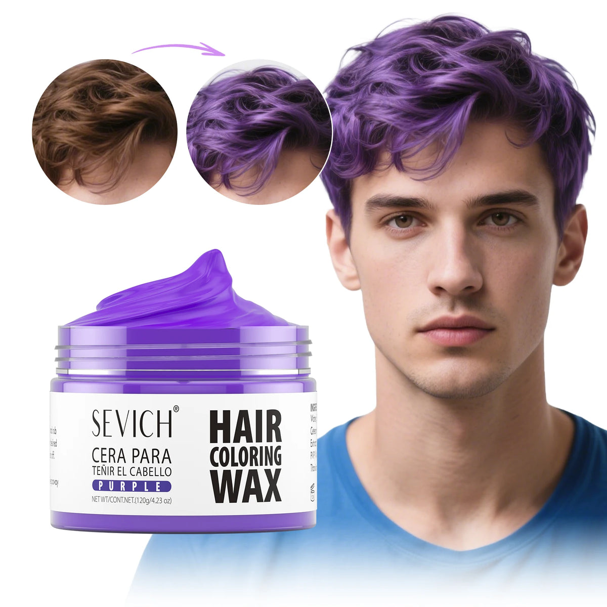 13 Colors Halloween Hair Colour Wax 50g/120g Easy To Wash DIY Hair Dyed Mud Hair Color CreamFor Daily Party Cosplay Hair Dye