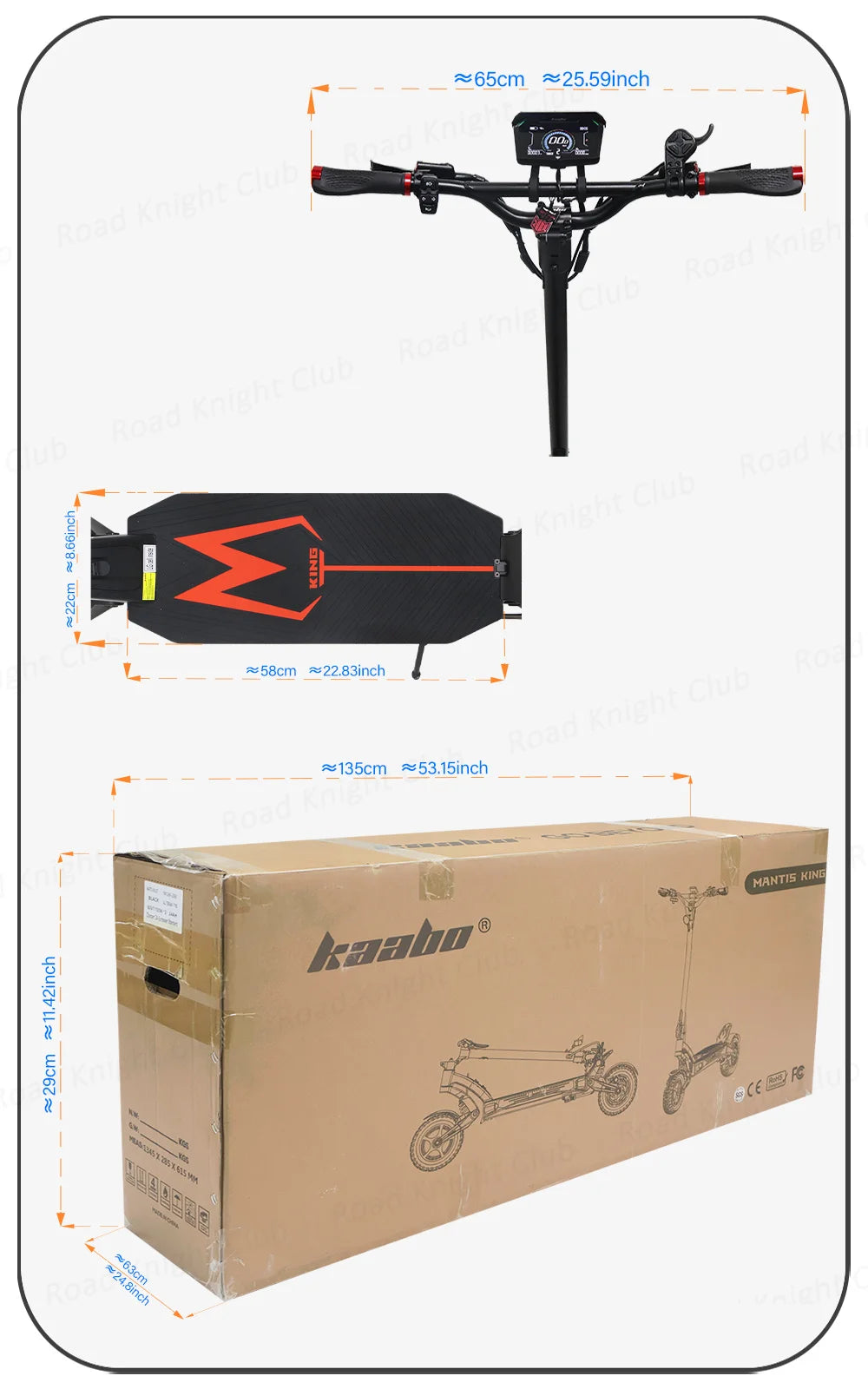 KAABO Mantis King GT 60V 24Ah Battery 1100W*2 Motor 70km/h Full Hydraulic Brake Central Display IPX5 WaterProof Electric Scooter