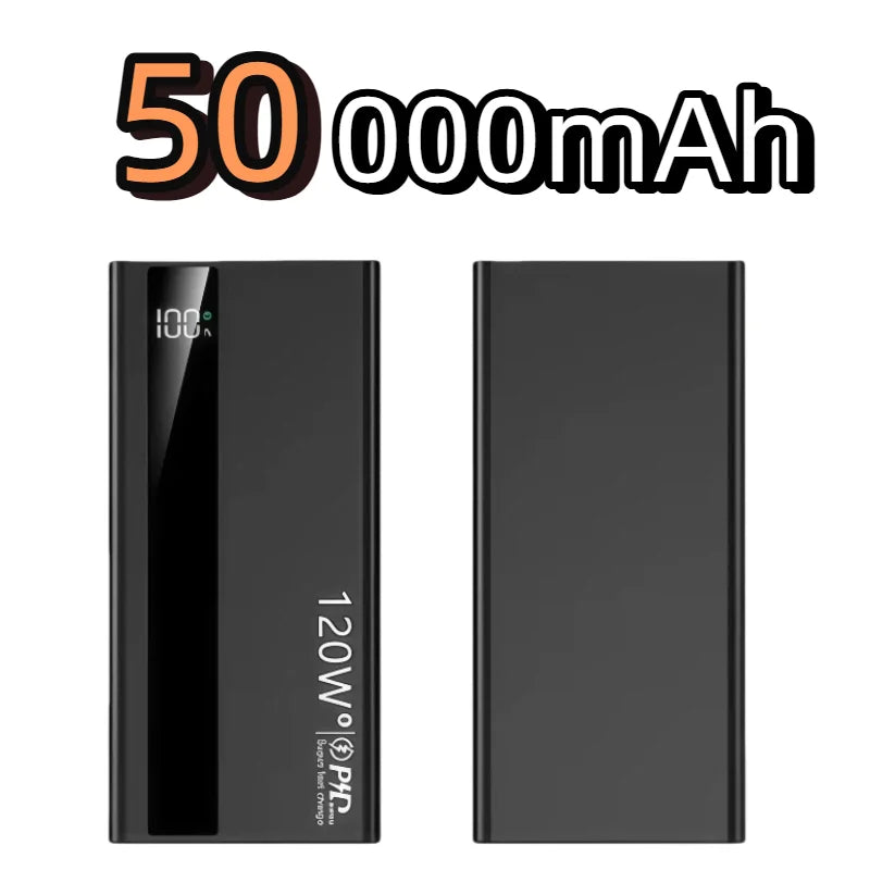 500000mAh High Capacity PowerBank 120W Super Fast Charging Portable External Battery Powerbank for iphone Huawei 2026 NEW