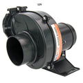 SEAFLO In-Line Bilge Air Blower 130CFM Boat Black Ventilation Marine 12V 2.5AMP Flange Flex Mount For RV Yacht
