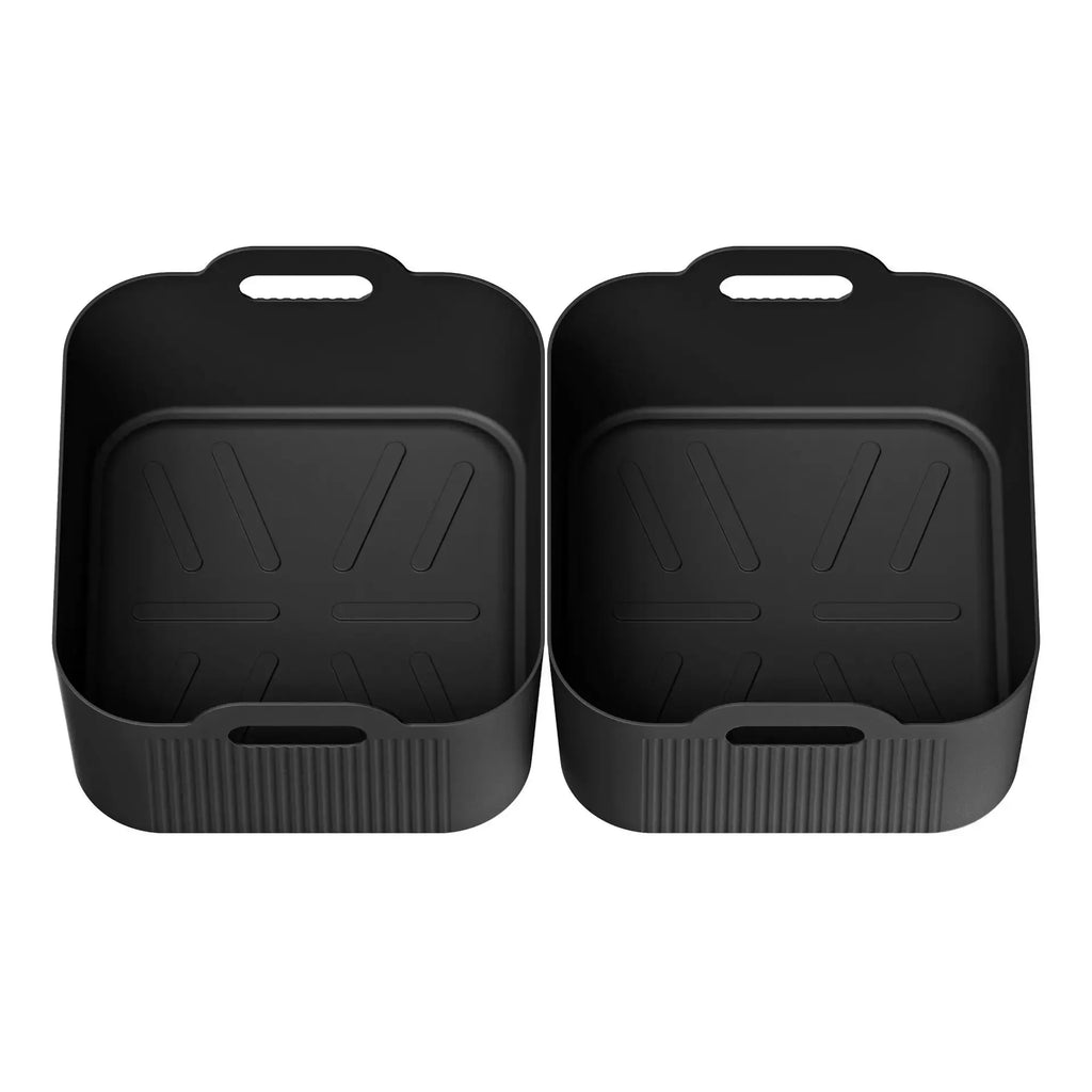 3Pcs Air Fryer Tray Silicone Mold For Ninja Af500 Air Fryer Liner Basket Reusable Oven Baking Tray Non-Stick Pizza Grill Pan