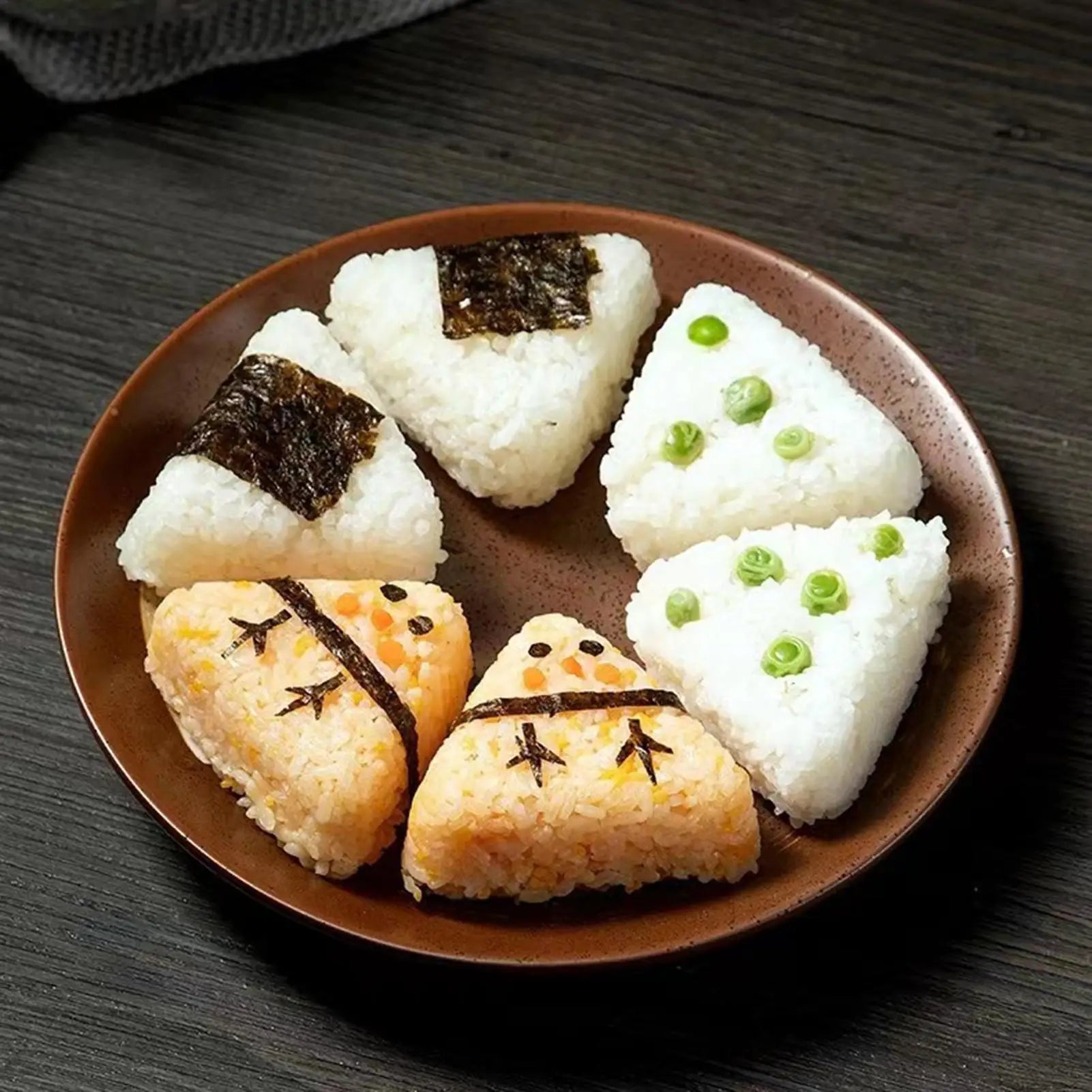 Sushi Mold Maker 6 Cavity Triangle Rice Ball Onigiri Mold Bento Box Tools Non Stick Kitchen Gadgets for Meal Prep Cooking DIY