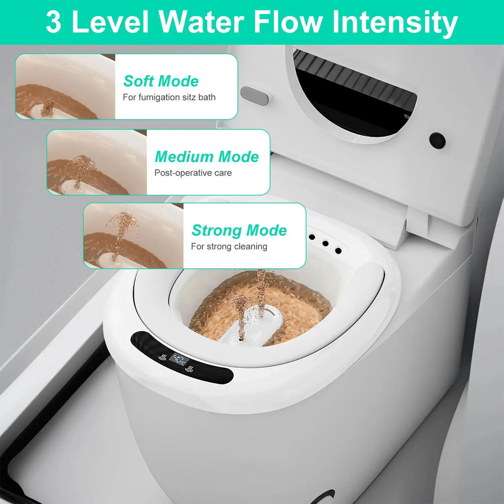 Electric bidet, double nozzles, three-speed water flow,postpartum care basin,toilet seat, salt tub,salt bath bowl,double nozzles