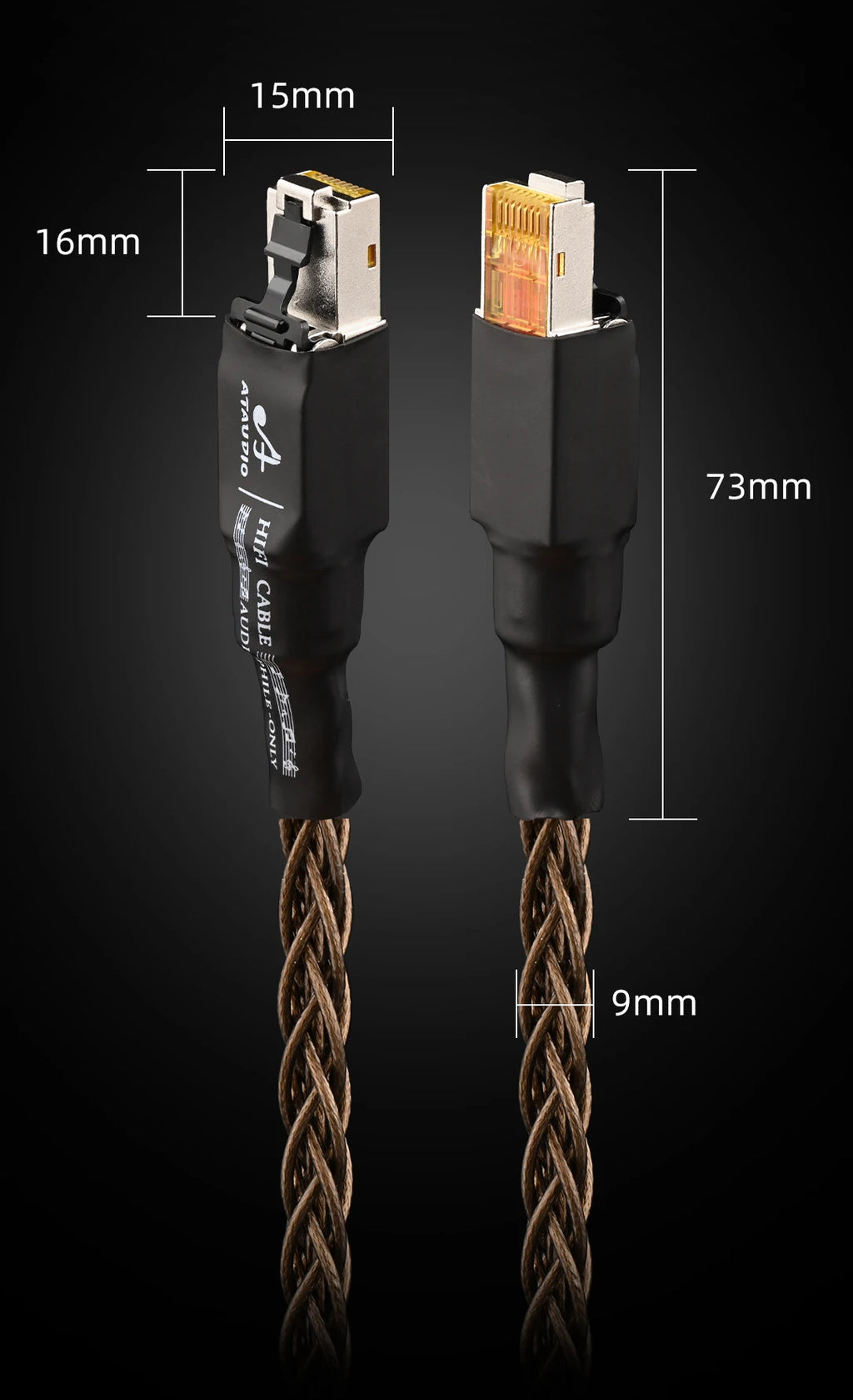 High Speed RJ45 Network Cable 7N OCC Silver Plated HiFi Cat8 Ethernet Cable 40Gbps Laptop Internet LAN Cable for PC Router