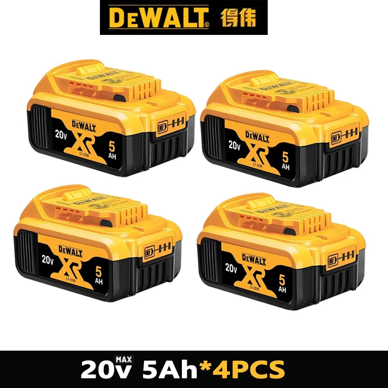 100% Original DeWalt Batteries 20V 5000/6000mAh Li Ion Battery For DCB206 DCB205 DCB204 DCB200 DeWalt Power Tools Air Transport