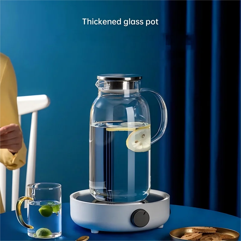 COOKER KING 1.8/2.5L Glass Water Kettle High Borosilicate Glass Large Capacity Teapot High Temperature Resistance Office Use