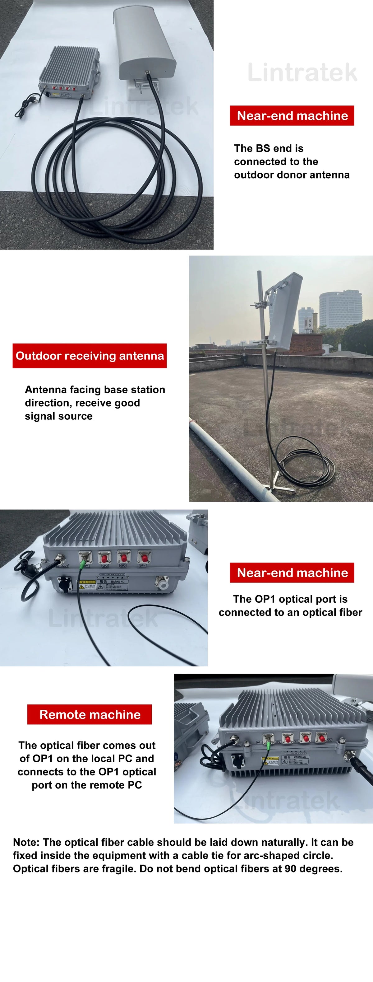 hot sale Lintratek Optical Fiber Repeater 2G 3G 4G 5W  Mobile Signal Cell Phone Optical Fiber Signal Repeater