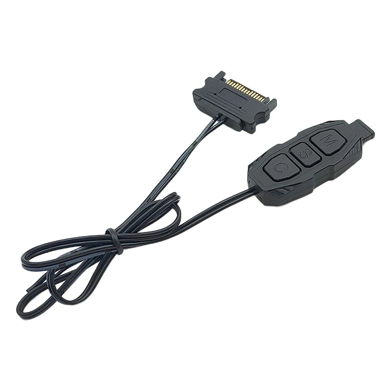 ARGB 5V 3Pin Controller To SATA RGB Remote Mini Controller HUB Adapter RGB Remote Controller for PC Fan Cooling Fan Light Strip