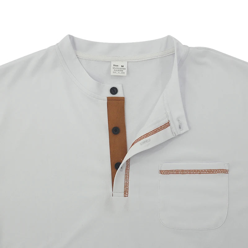 2024 Spring Summer Cross-Border European and American Men's Stand-Up Collar Casual Long-Sleeved Polo Shirt Men's Foreign Trade M