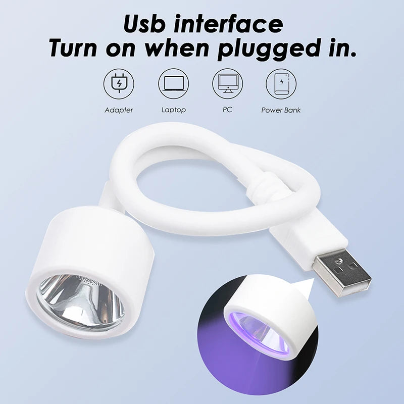 Mini Nail Dryer UV LED Nail Lamp Foldable USB Curing Lights Desk Lamp For Nail Gel Polish Quick Dry Nail Art Dryer Manicure Tool