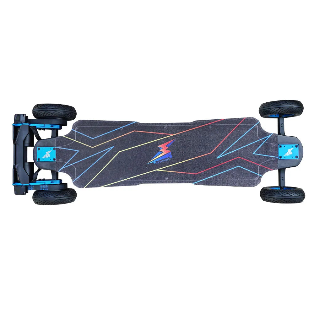 Flipsky Lightning-FS-AT2WD Top Speed Durable Carbon Fiber Deck Electric Skateboard Come With Dual FSESC6.9 12S Battery