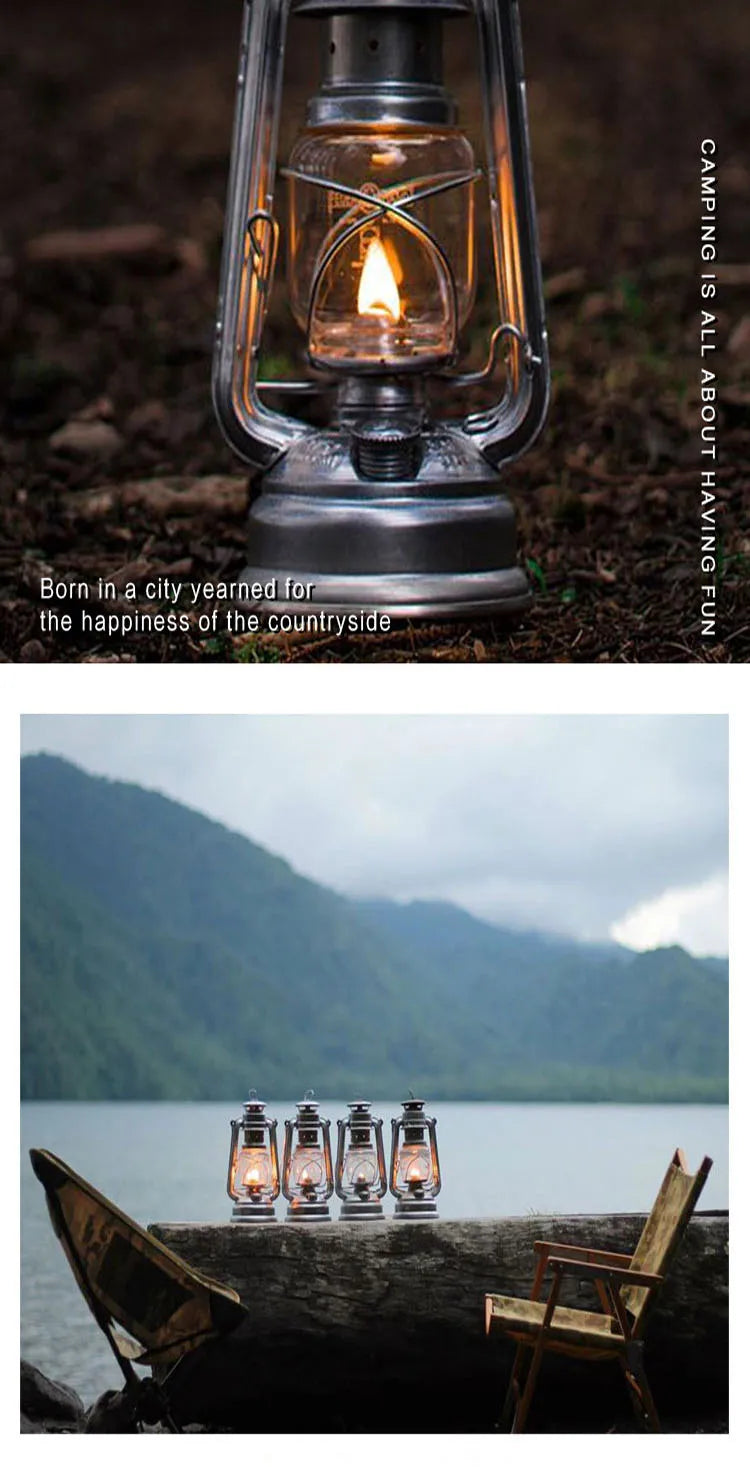 Outdoor Camping Tent Lights Old Lamps Vintage Camping Ambient Lights Portable and Hangable Camp Lantern