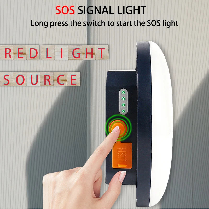 Rechargeable Camping Lights Outdoor Magnetic Suction Tent Lanterns Maintenance Emergency Lights High Light Flashlights 13500mah
