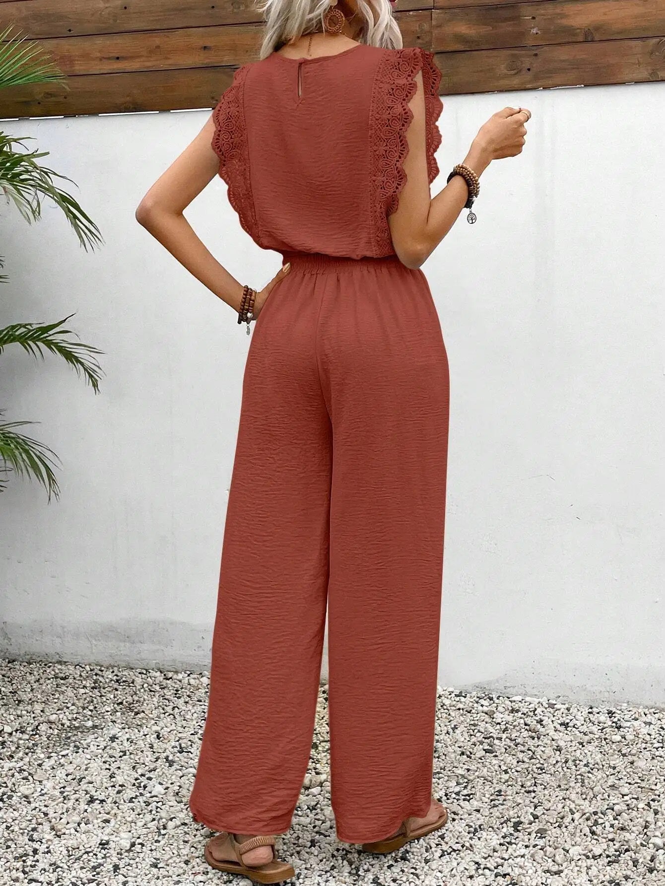 2026 Summer New Women's Suit Sleeveless O-neck Top Elastic Waist Straight Pants Slim Street 2-piece Set