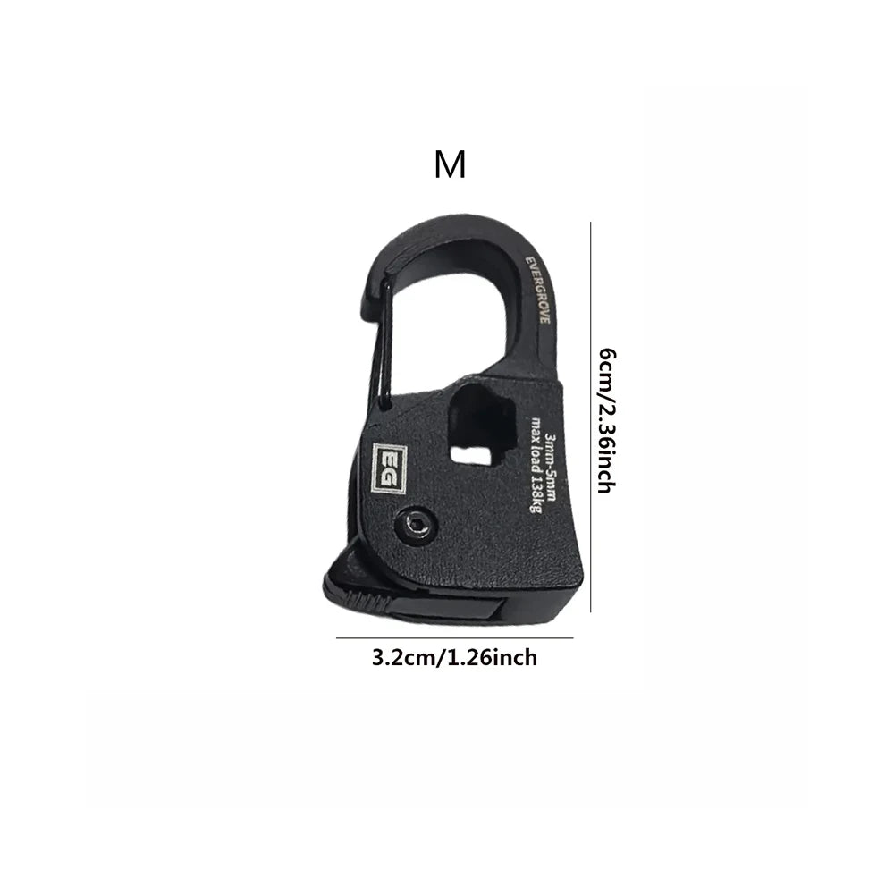 Tent Rope Adjuster Rustproof Aluminum Alloy Quick Release Self-Locking Lightweight Portable Outdoor Camping Accessories