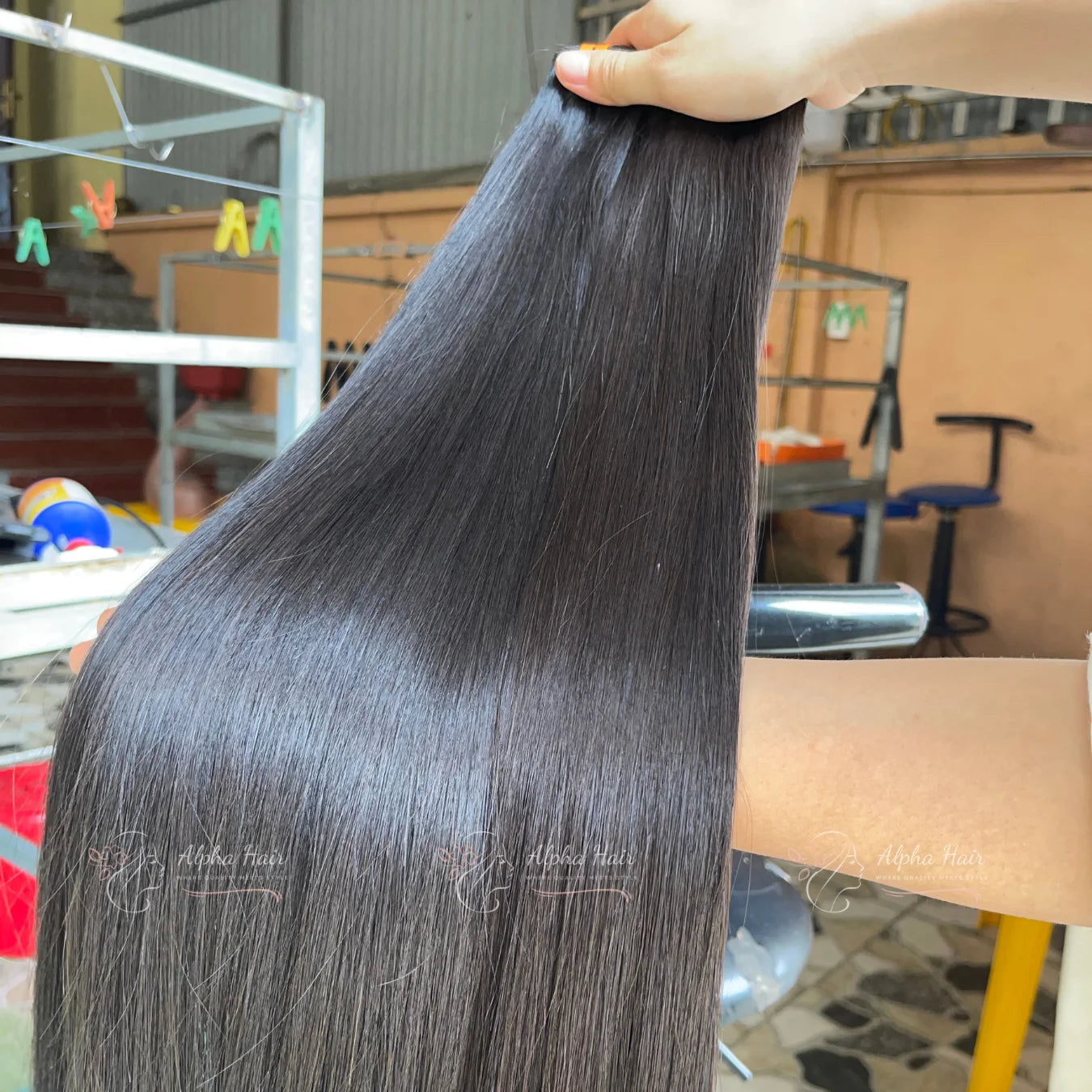 Silky Best Seller Ready to Ship Remy Grade Bone Straight Vietnamese Human Hair Wigs & Lace Front Unprocessed Bundles