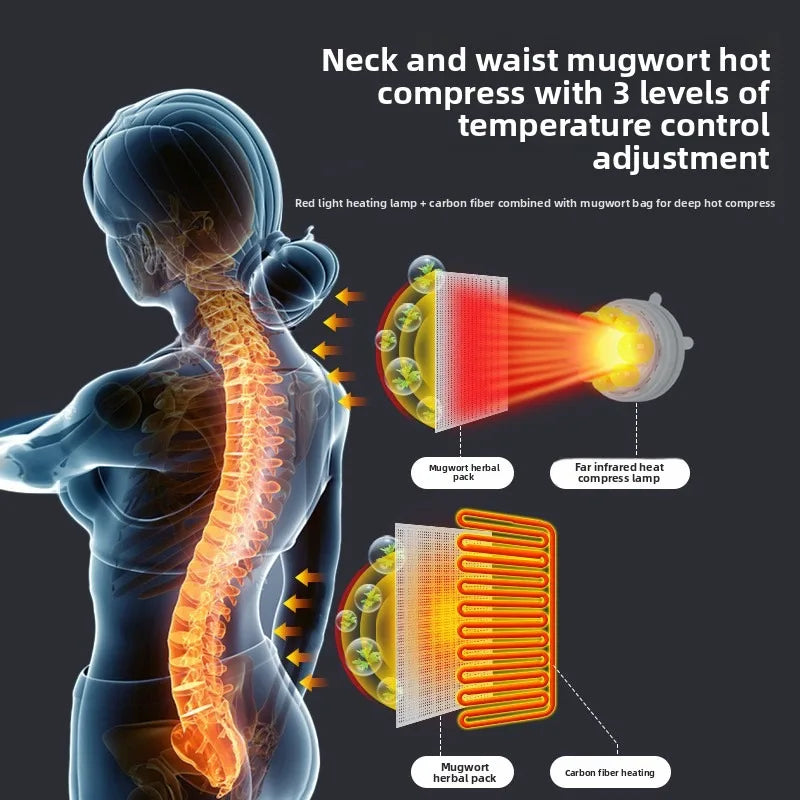 Crossborder Electric Massage Mattress Smart Home Use Full Body Heated Neck Back Waist US Massager Neck Massage Pillow Massager