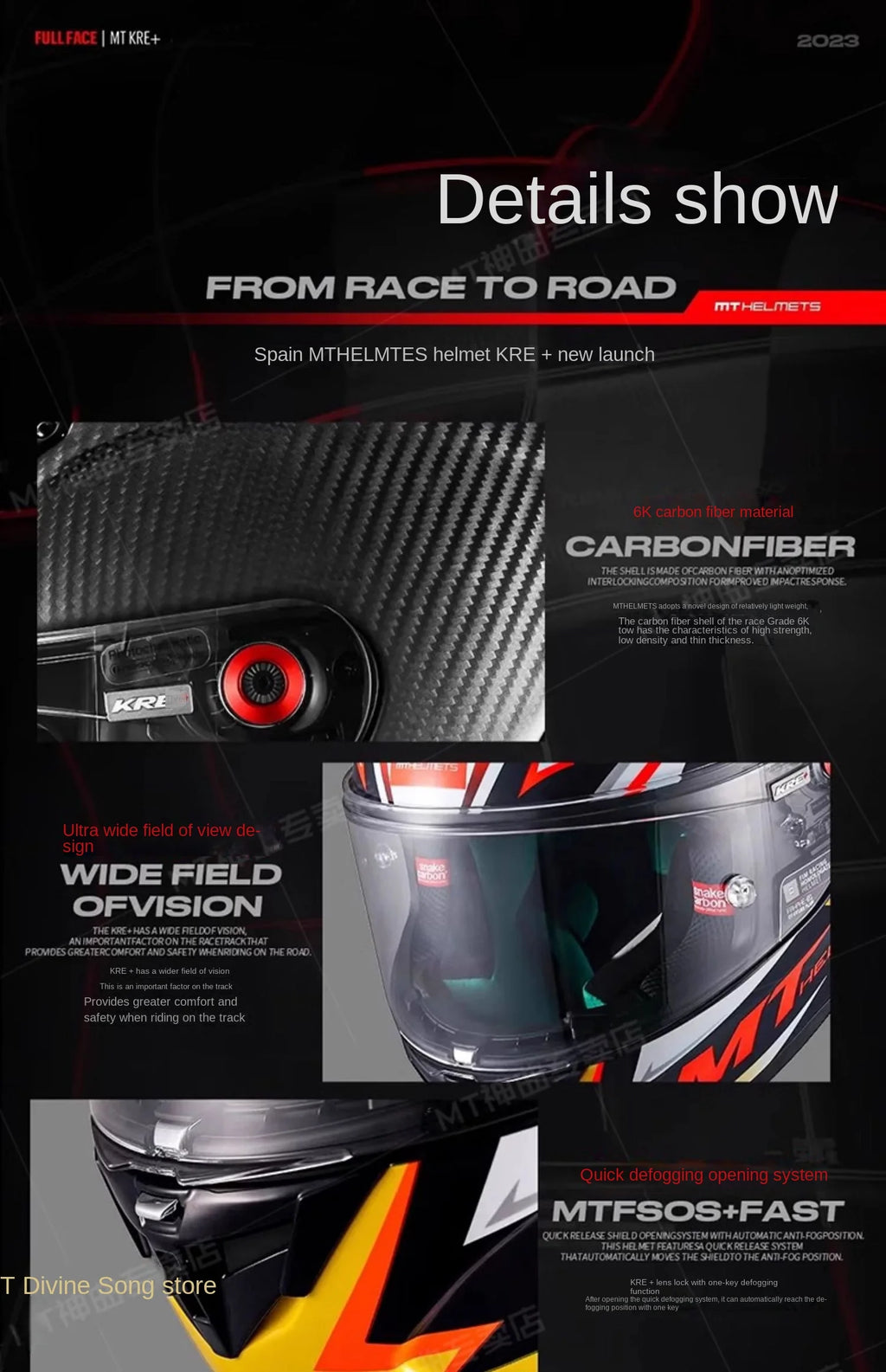 MT KRE+ Carbon Fiber Motorcycle Helmet ECE DOT Approved Full Face Professional Racing Off-road Helmet Cascos Para Moto for FIM