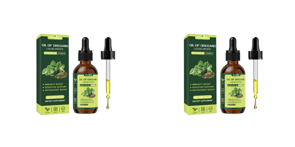 Oregano Oil Liquid Drops with Black Seed Oil VitaminE Natural Herbal Supplement for Immunity Digestive &Antioxidant Support 60ml