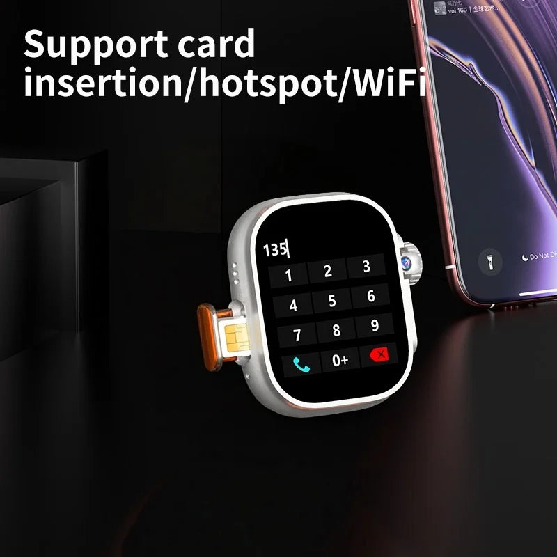 Original DW100 Pro+ Ultra Touch ID Smartwatch with Fingerprint Unlock 2.29'' AMOLED Screen 1580mAh Battery 180° Rotating Camera