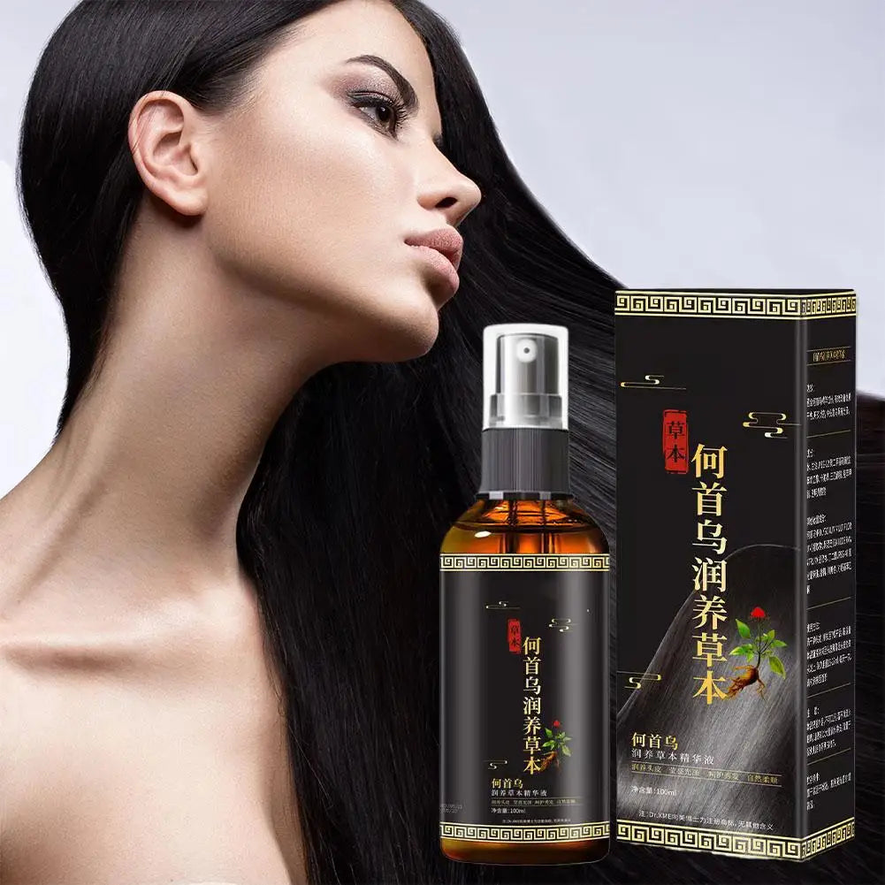Hair Loss Solution Hair Growth Serum Spray For Men And Women,Hair Serum Polygonum Multiflori Radix, Ginger,Hair Care Essence Oil