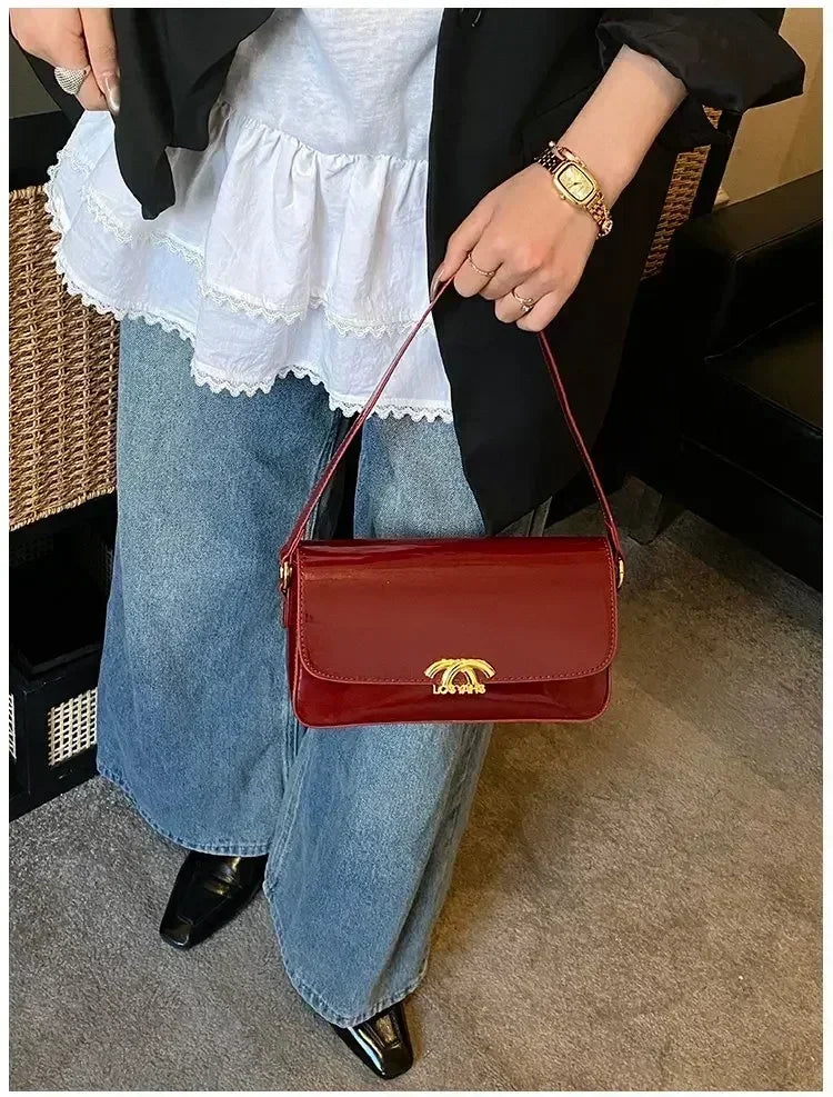 Classic Designer Leather Handbag For Women Crossbody Shoulder Bag Elegant Ladies Tote Purse Luxury Brand