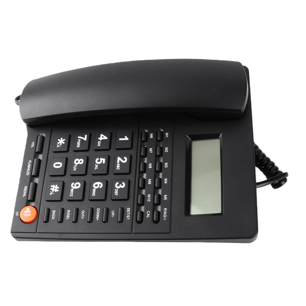 Corded Desk Telephone Corded Landline Phone Caller ID Hotel Home Phone Large Key Telephone with Speaker Clear Display Home Phone