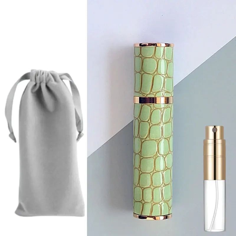 10ml Crocodile Luxury Leather Glass Perfume Spray Bottle Mini Refillable Perfume Atomizer Portable Empty Traveling Refill Bottle