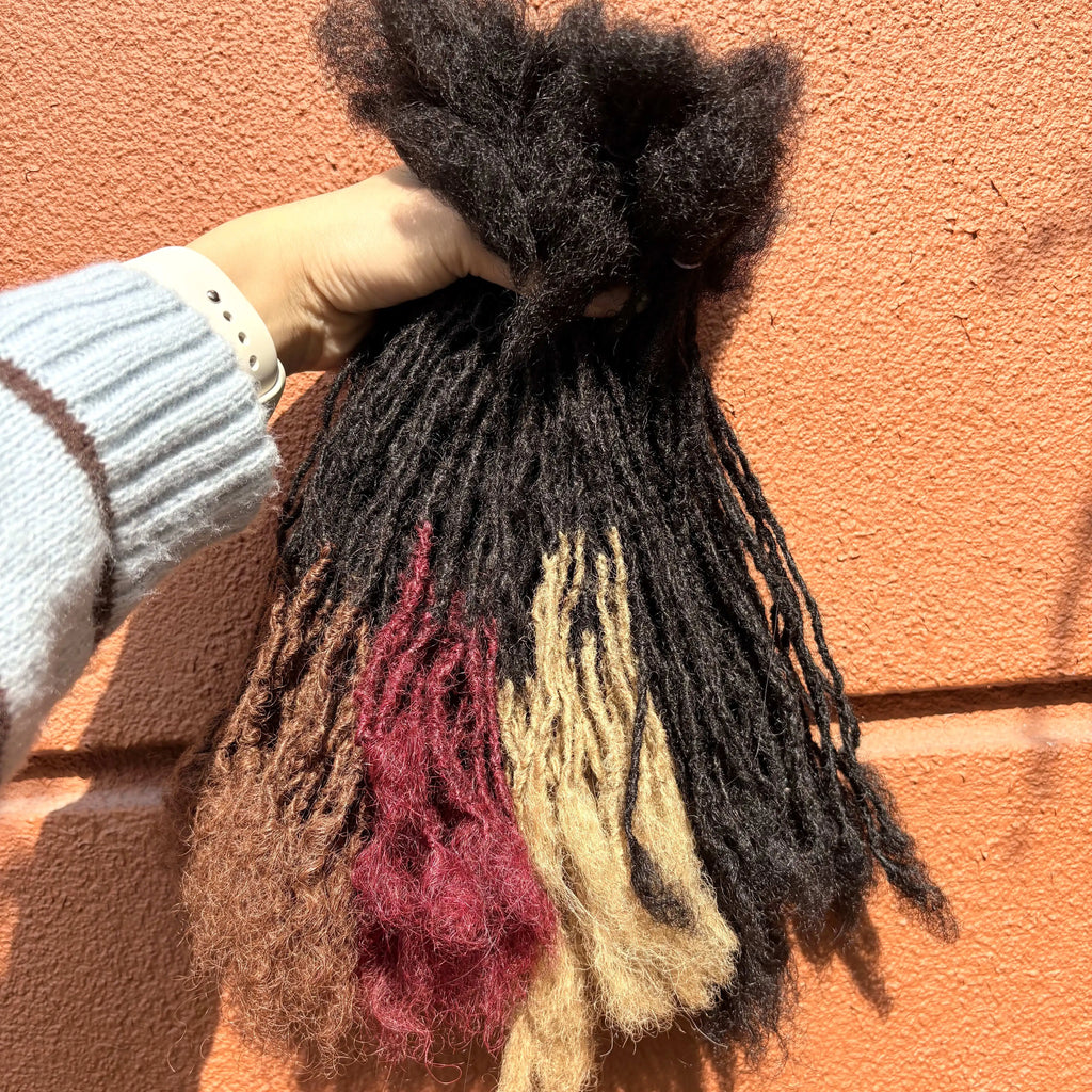 0.2cm Colored Handmade Inter Loc Extension Human Hair 10in Permanent Micro Sisterlocks Extensions Natural Looking Soft Dreadlock
