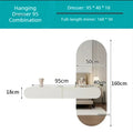 Nordic Wall-mounted Makeup Vanities with Full-length Mirror Vanity Desk Creative Bedroom Furniture Wooden Storage Dressing Table