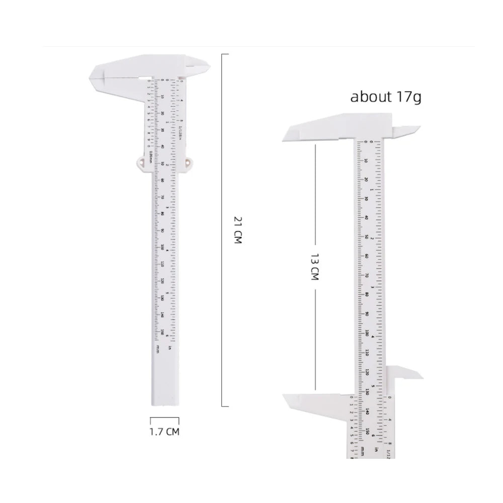 Microblading Eyebrow Design Tools 0-150mm Vernier Calipers Double Rule Scale Plastic Ruler For PMU Eyebrow Measuring Tools Use