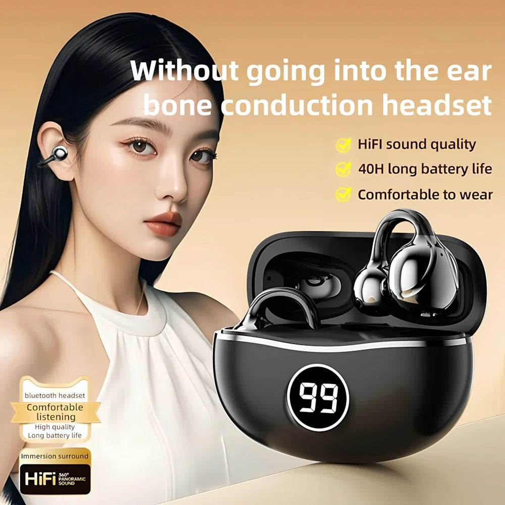 Original OWS Ear Clip Earphones Bluetooth 5.3 Wireless Earphone ENC HD Call Noise Reduction Headphones Sports Earbuds For iPhone