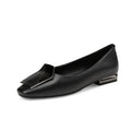 NEW Autumn/Spring Women Pumps Genuine Leather Shoes for Women Square Toe Low Heel Shoe Concise Slip-on Plus Size Handmade Shoes