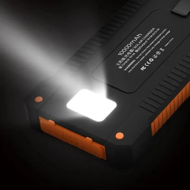 500000mAh Waterproof Outdoor Solar Power Bank Dual USB Travel Portable Solar Phone Charger Solar Powerbanks for Xiaomi Camping