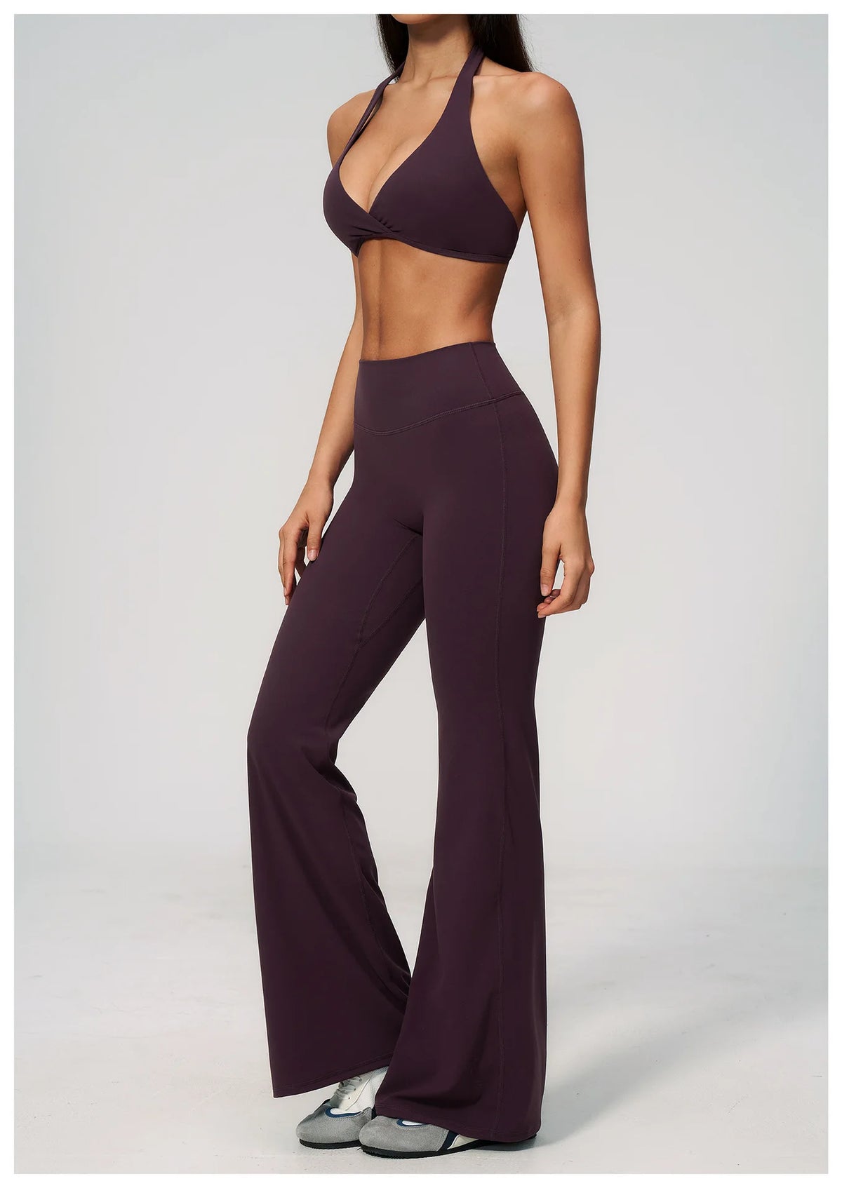 Women Tracksuits 2PCS Yoga Suit Gym Outfits Workout Clothing Deep V Workout Bra High Waist Butt Lift Pants Outdoors Sports Set