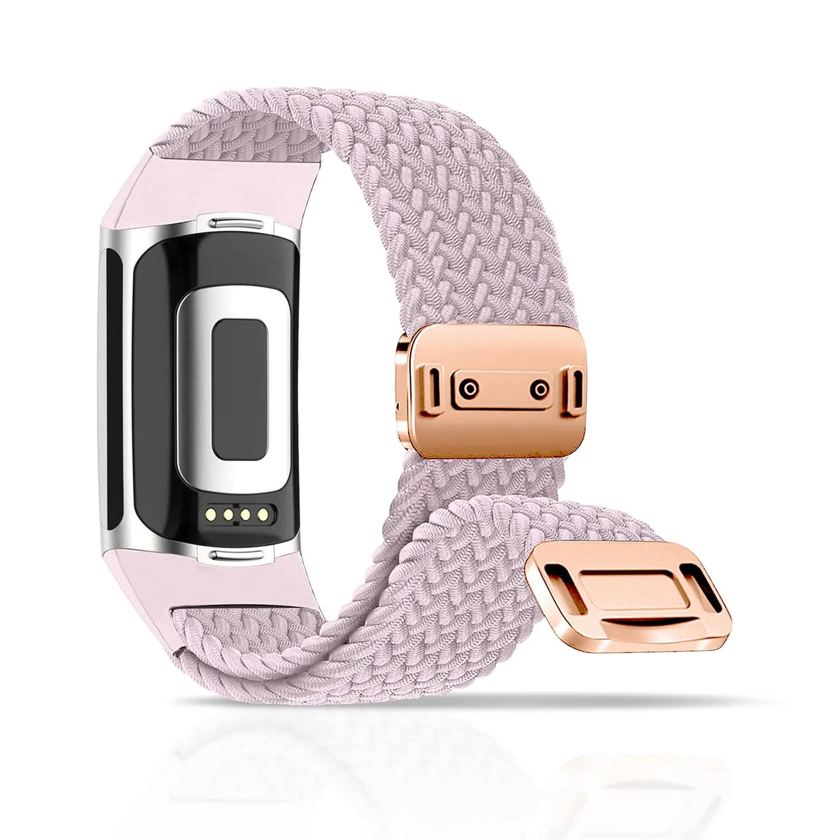 Rainbow Color Braided Band With Magnetic Quick Release Buckle Compatible For Fitbit Charge 5 Charge 6 Bands for Women