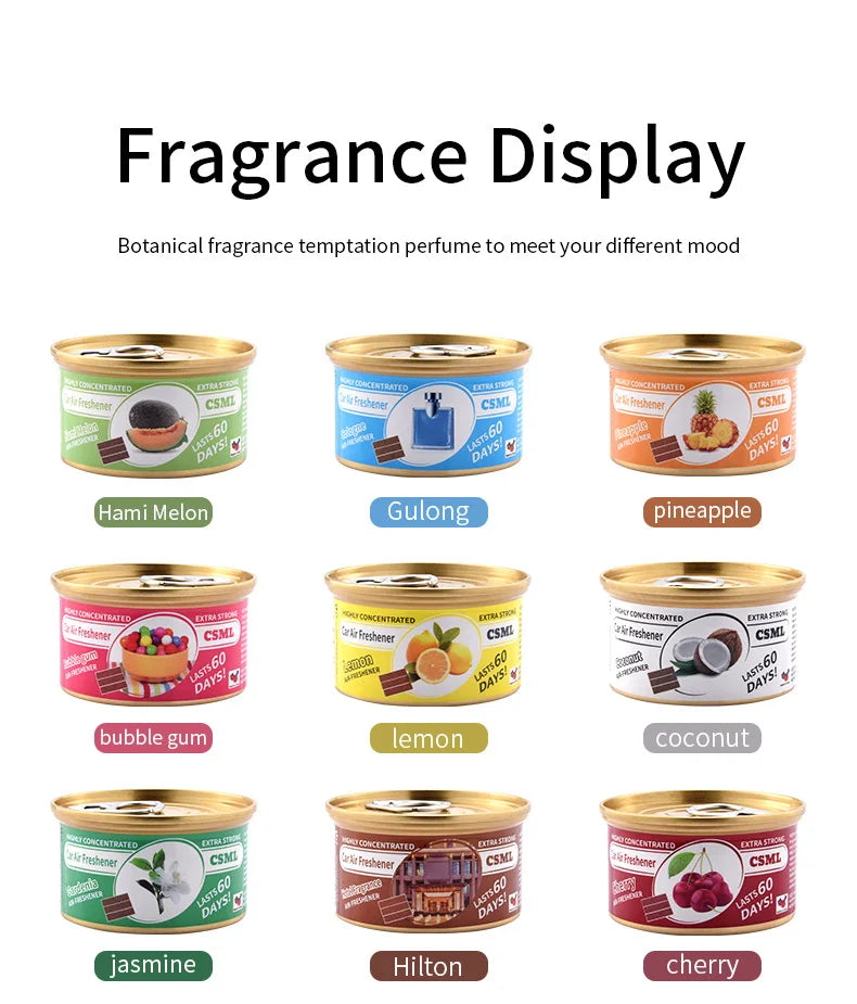 Best-selling Wooden Block Canned Car Aromatherapy Fragrance Paste Deodorizing Air Freshener High-end Solid Perfume