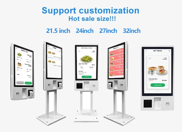 32-inch Self-service Kiosk: Touchscreen For Food Ordering And Restaurant Management