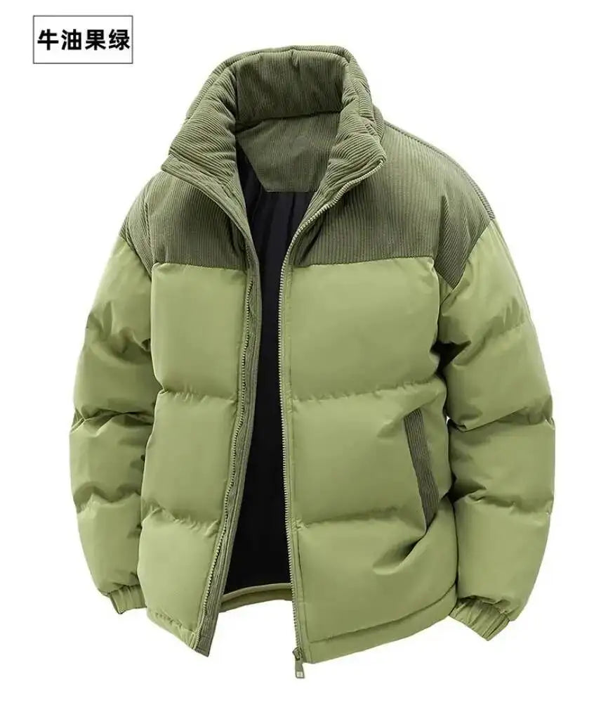 Men's Winter Thickened Cotton-Padded Jacket With Fleece Warm Cold-Proof 2025 Trendy Cotton-Padded Coat For Men
