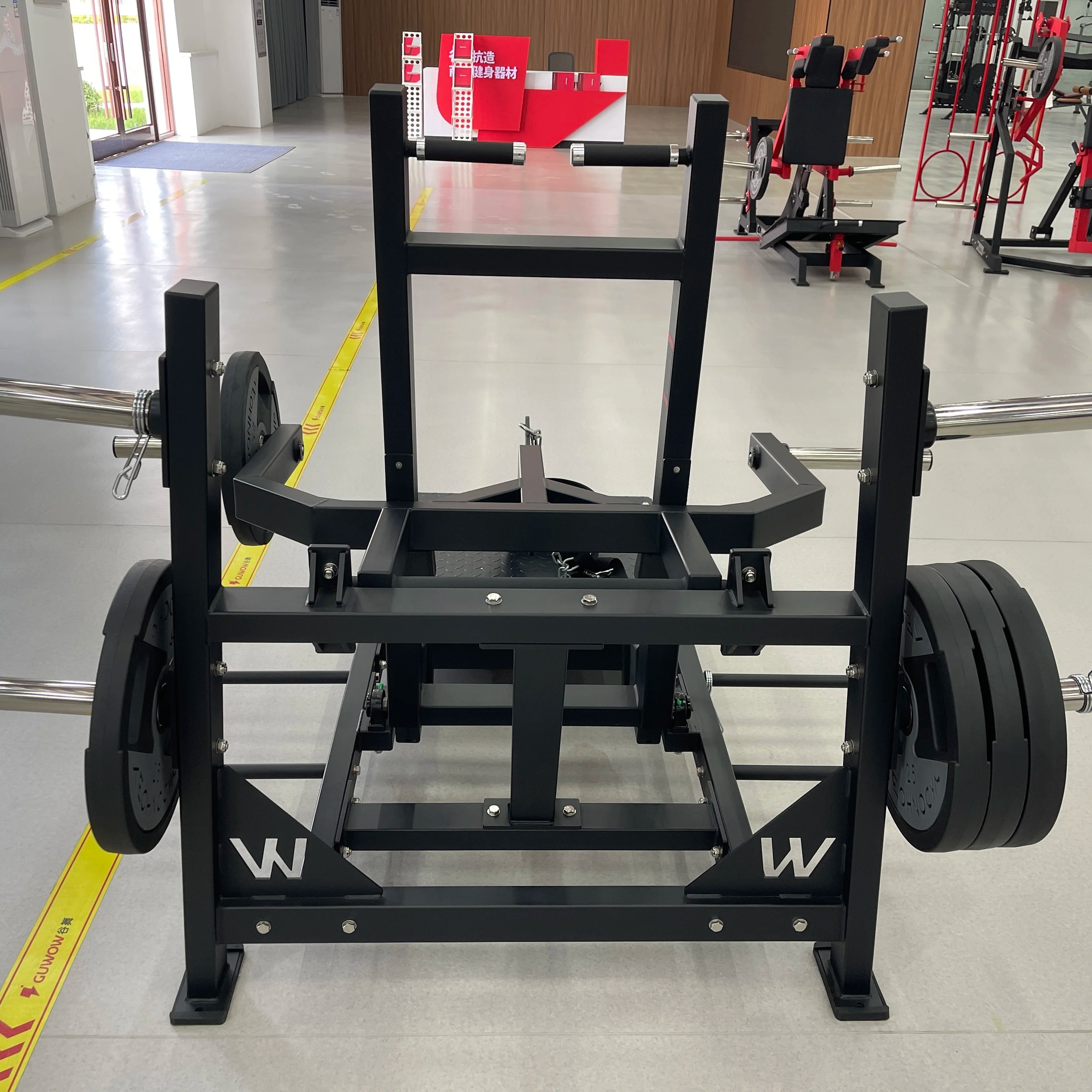 Customized Promotion Gym Weight Machine For Selected Muscle Exercises Steel Hip Belt Squat With Arm Function Safety Features