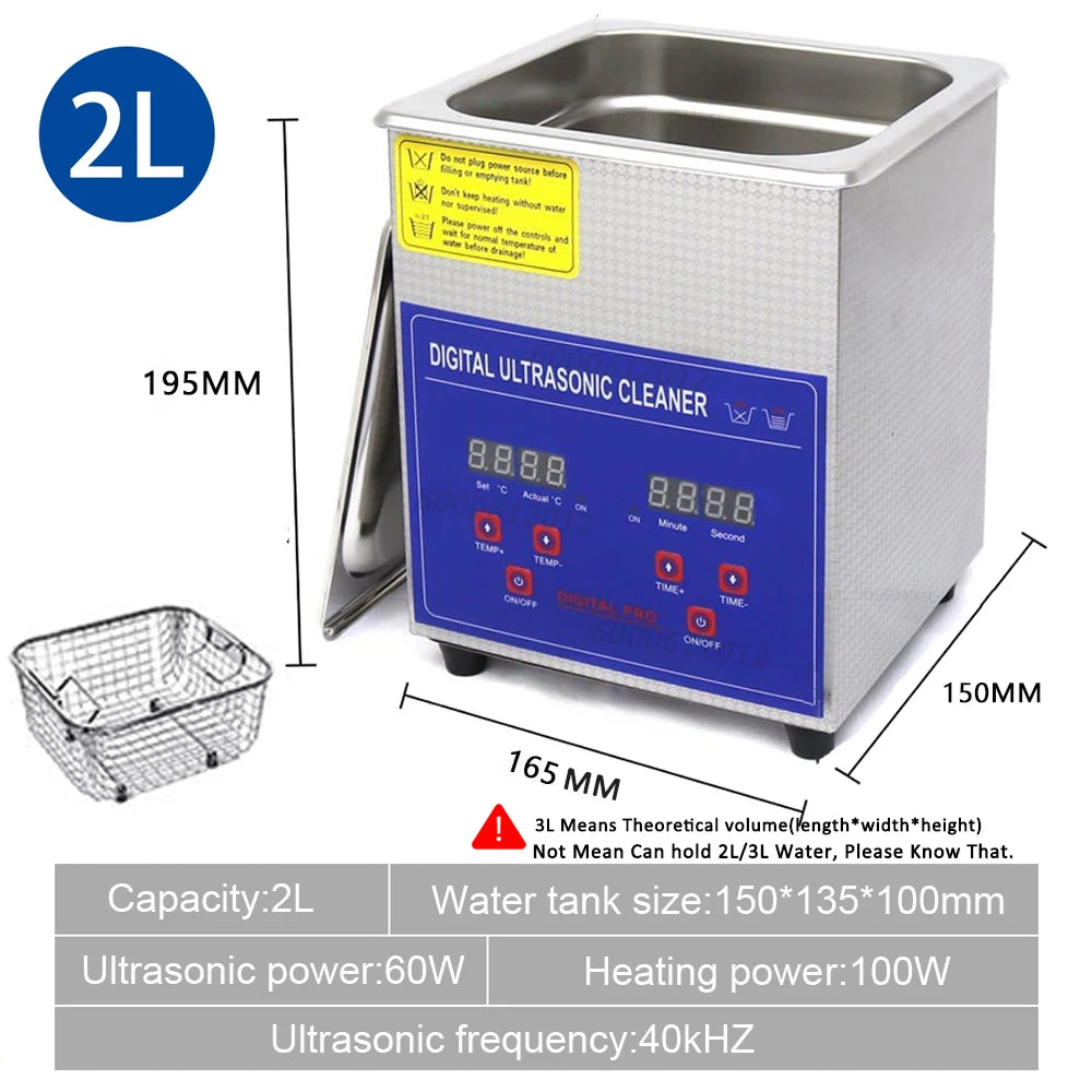 3L 6L 10L 2L Ultrasonic Cleaner Ultrasound Washing Machine Ultrasonic Heated Washing Bath Home Commercial Ultrasonic Cleaner