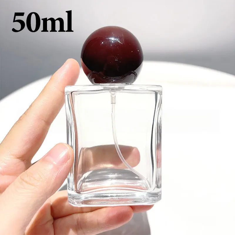 30/50/100ML Square Glass Perfume Bottles Portable Spray Bottle Large Capacity Replacement Empty Wholesale Refillable Containers