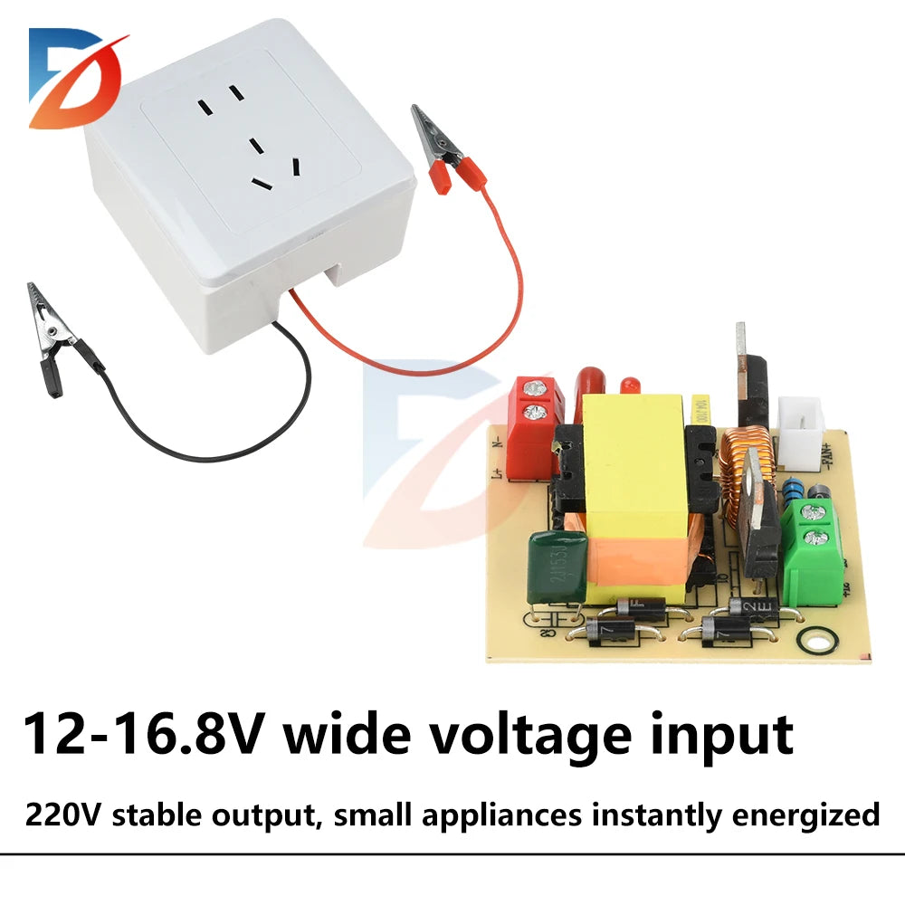 DC 12-16.8V to 220V Boost Inverter Module High-Power 100W Boost Module Outdoor Universal Solar Panel Inverter