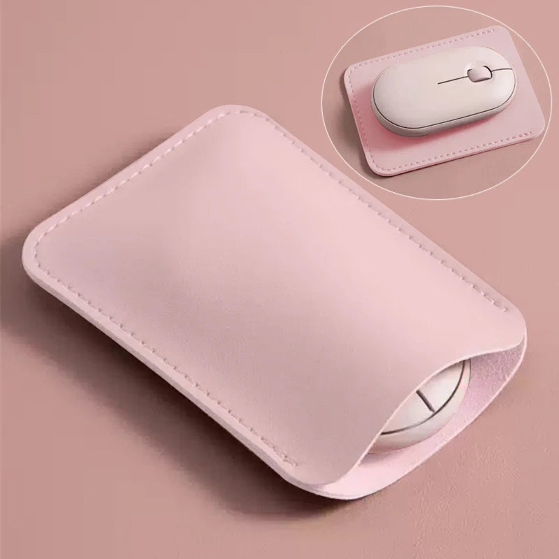 1PC Wireless Mouse Storage Bag Suitable Mouse Protective Leather Sleeve Bag Anti-scratch Case Portable Simple Mouse Storage Bag