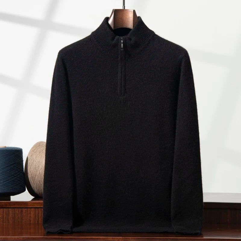 Autumn and Winter 100% Cashmere Men's Clothes Classic England Wind Solid Color Man Thicken Sweater Fashion Men Knitted Pullover