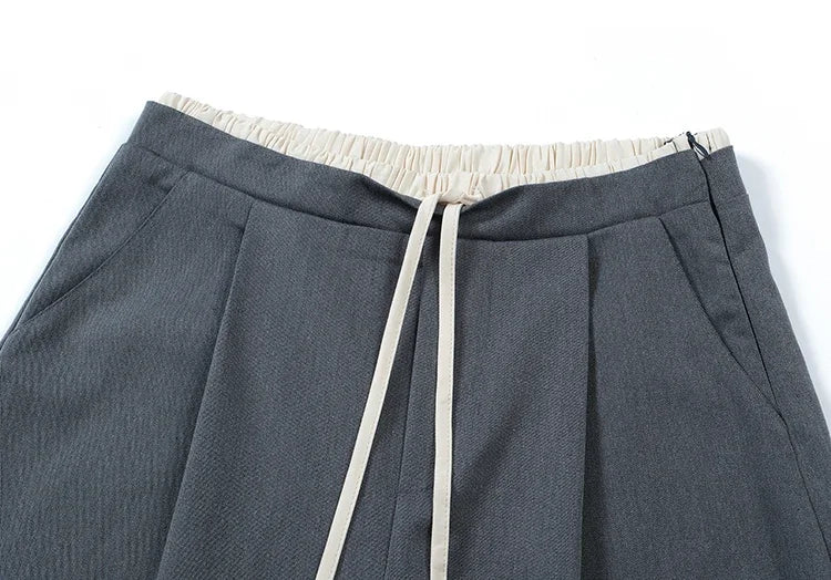 Elastic Waist Drawstring Loose Slim Casual Versatile Trousers 2026 Autumn New High Waist Women Wide Leg Suit Pants